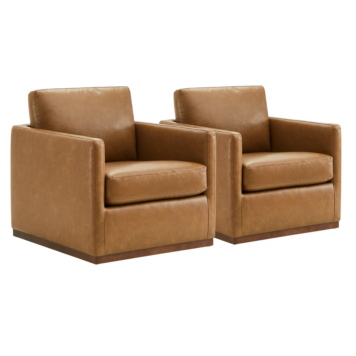 Benten Upholstered Swivel Armchair (Set of 2) | Wayfair North America