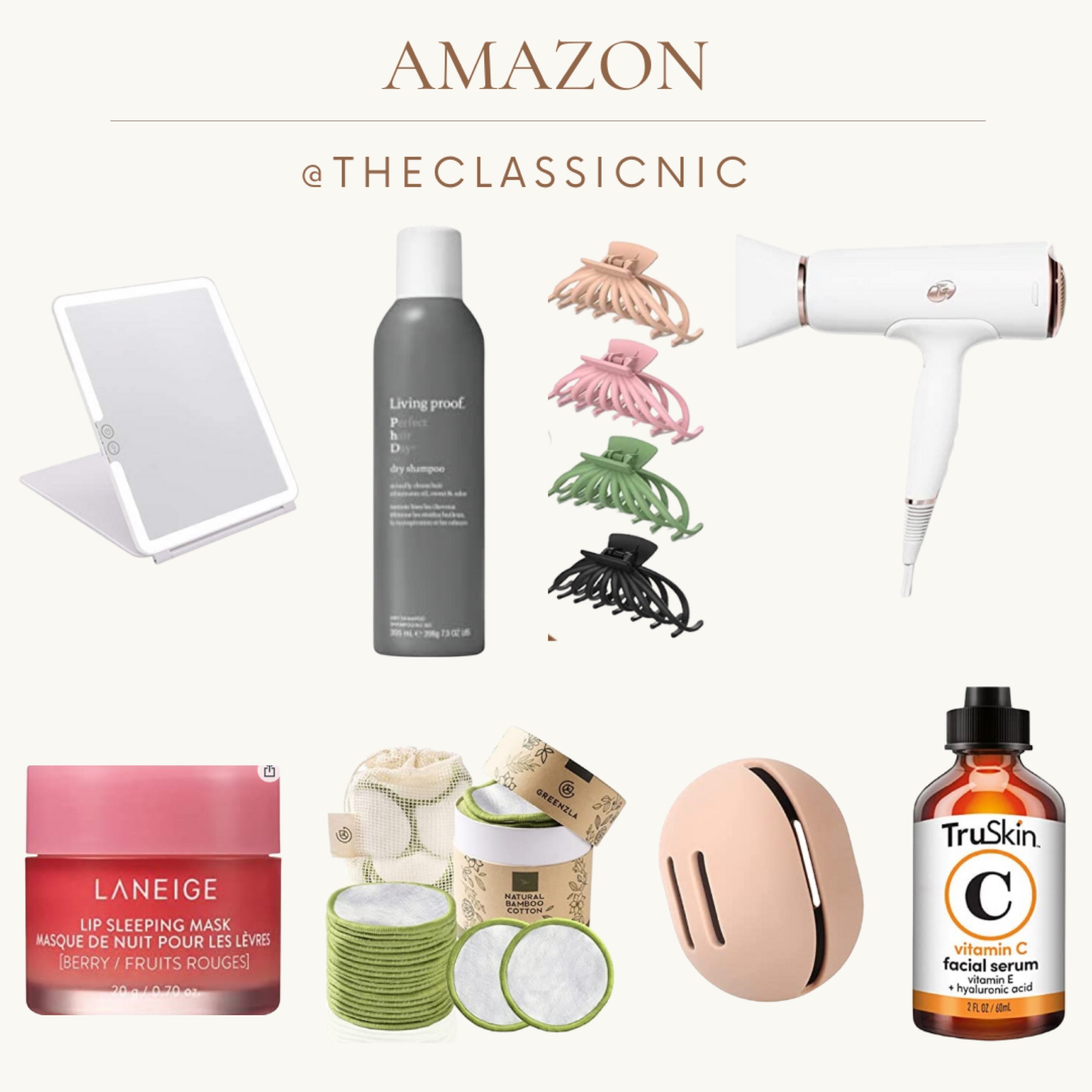 Daily beauty items on sale Amazon Prime early access 

Portable light. Living proof dry shampoo. Hair clips. T3 hair dryer. Lip mask. Reusable makeup made. Beauty blender case. Facial oil 

#LTKsalealert #LTKbeauty #LTKhome