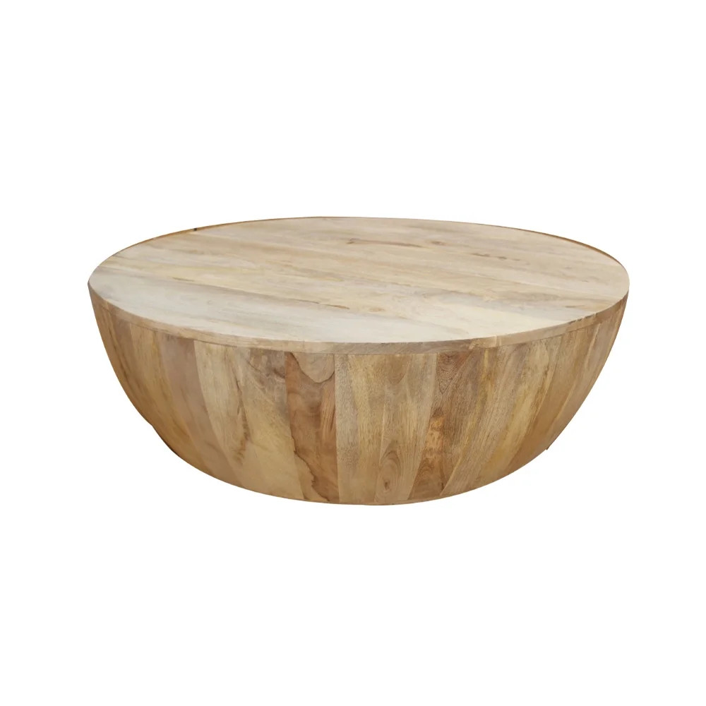 The Urban Port Coffee Table In Round Shape With Distressed Finish | Walmart (US)
