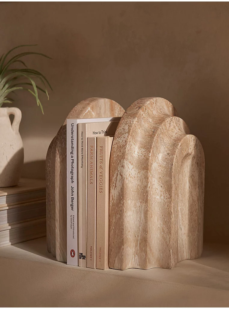 Marble-Effect Book Ends | George
