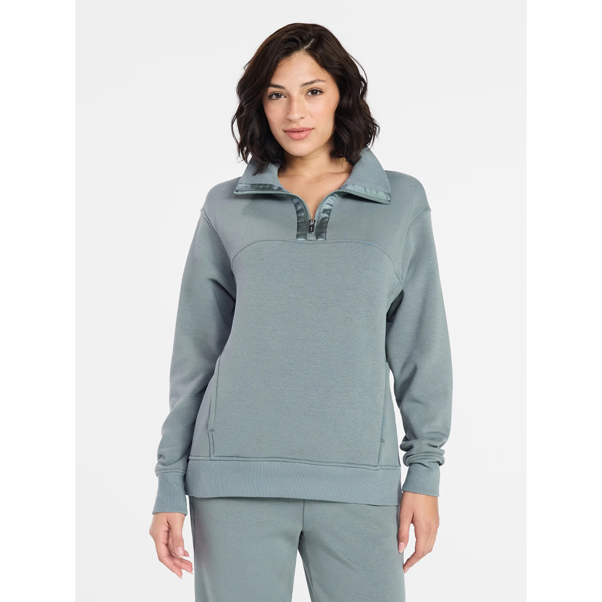 Avia Women's and Women's Plus Fleece Quarter Zip Pullover, Sizes XS-4X | Walmart (US)