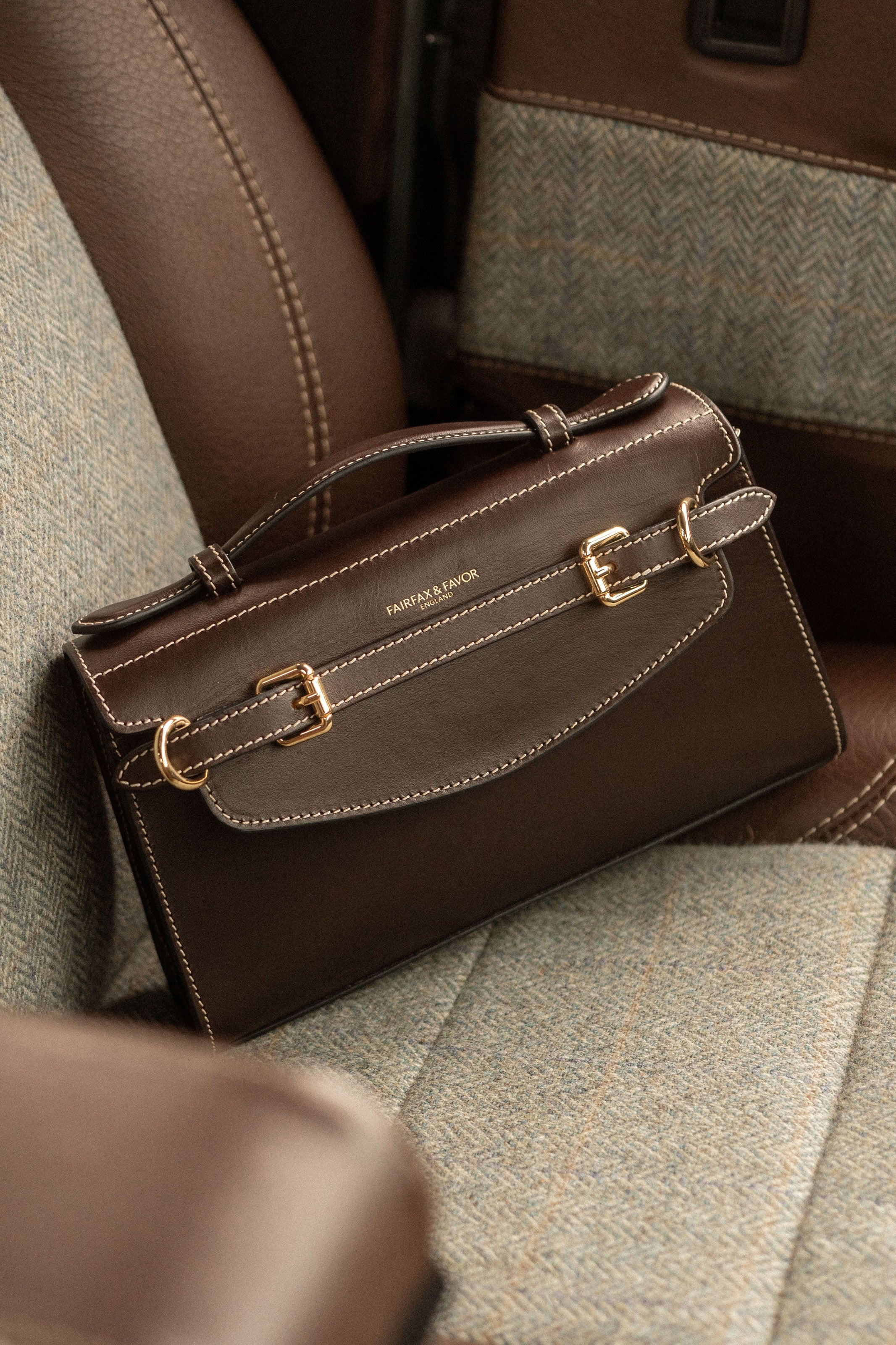 Town & Country Collection - Clutch Bag - Chocolate | Fairfax & Favor | Fairfax & Favor (UK)