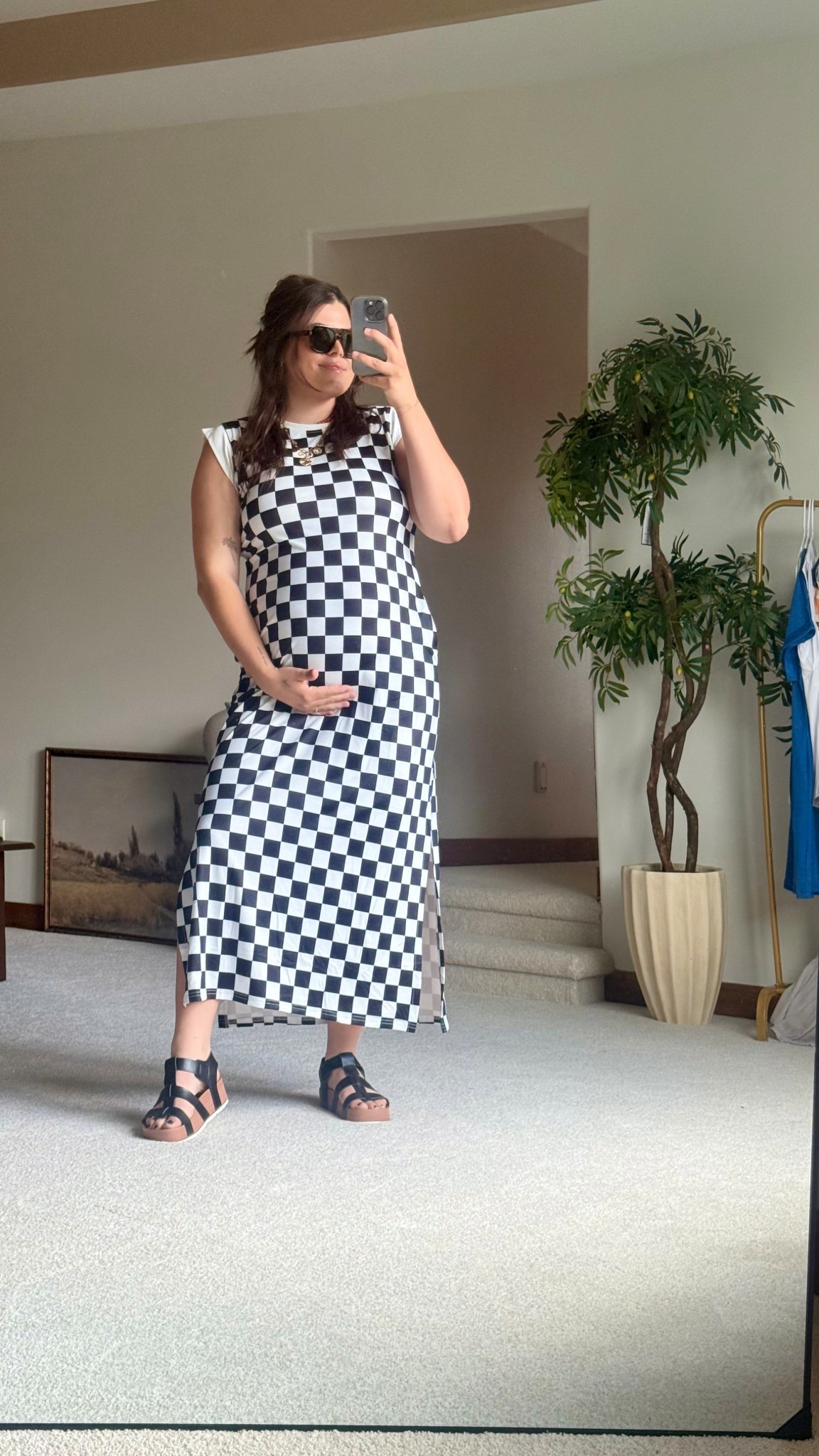 Midsize and bump friendly outfit of the day! Wearing XL in this Amazon dress. Super stretchy and a cooler material. 

I was worried the shoes would be too clunky with the pattern on the dress, what do you think ?

Midsize, summer dress, Amazon dress, pregnancy, maternity

#LTKMidsize #LTKBump