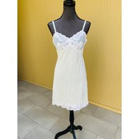 60S Shadowline Blue Lace Slip Dress Size 34 | Etsy (US)