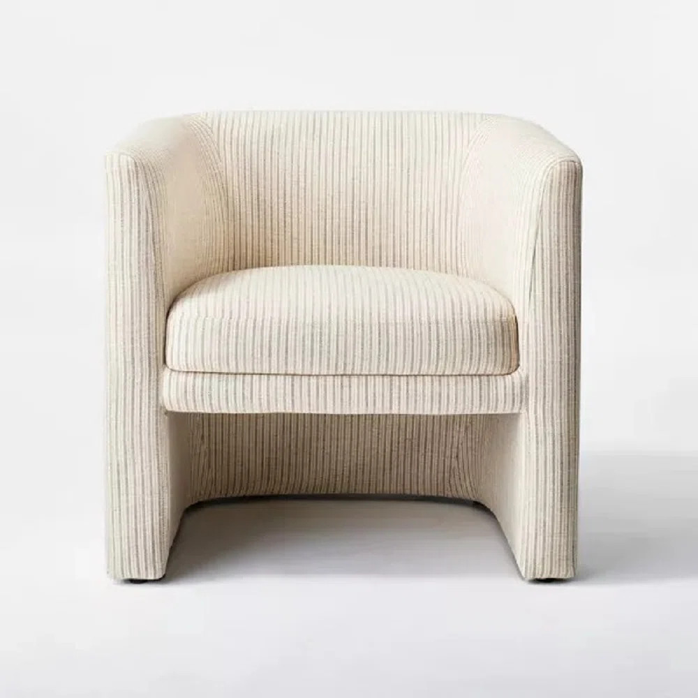Latitude Run® Vernon Accent Chair Tan Striped - Latitude Run® Designed With Studio Mcgee | Wayf... | Wayfair North America