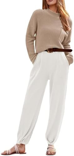 PRETTYGARDEN Conjunto de suéter feminino de outono com 2 peças, casual, pulôver de cintura alt... | Amazon (BR)