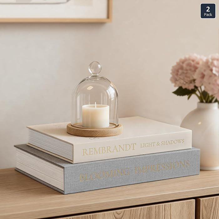 Upgraded Decorative Books for Home Decor - Coffee Table Faux Books for Decoration, Linen Fake Boo... | Amazon (US)