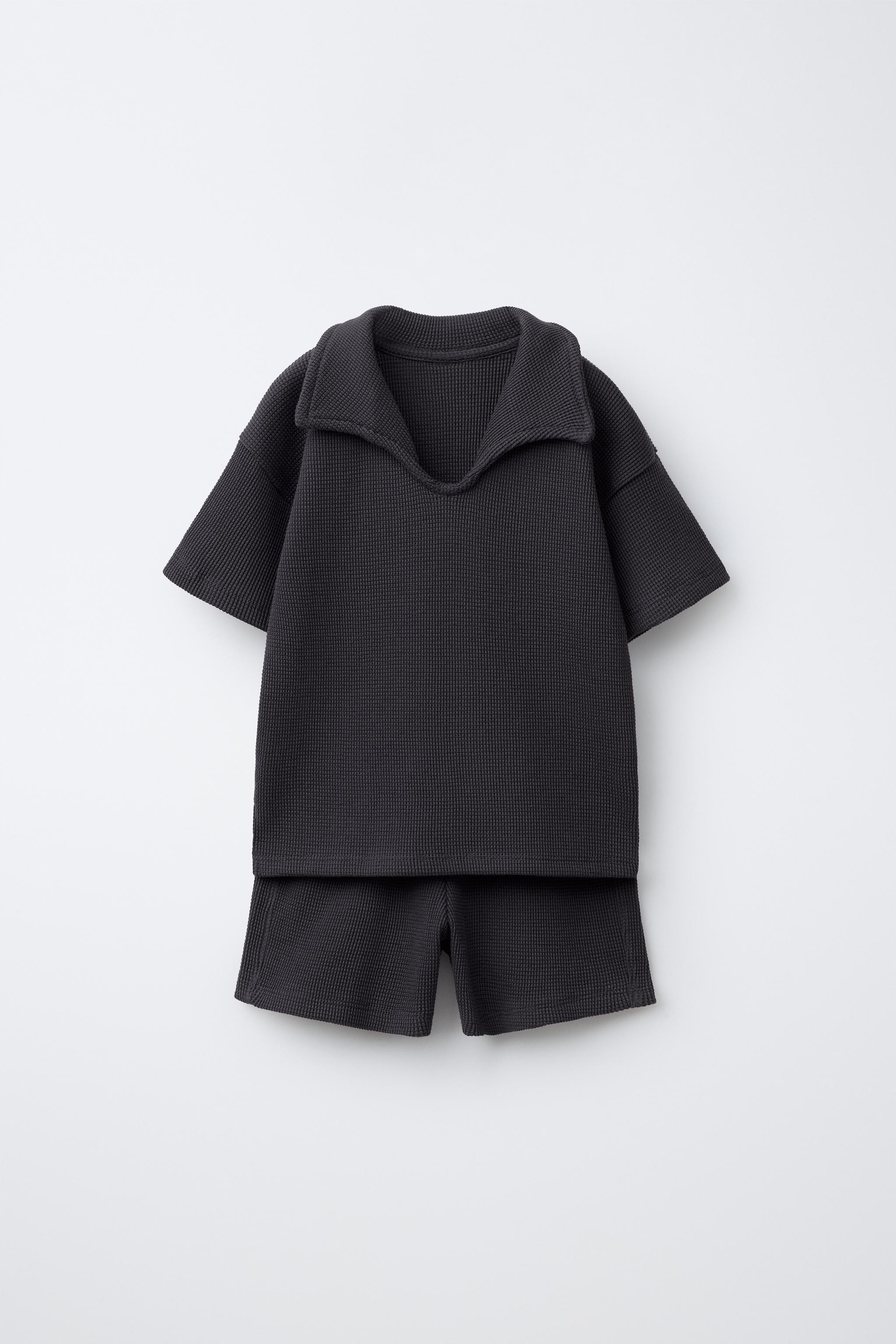 WAFFLE POLO AND BERMUDA JOGGING SET | Zara US