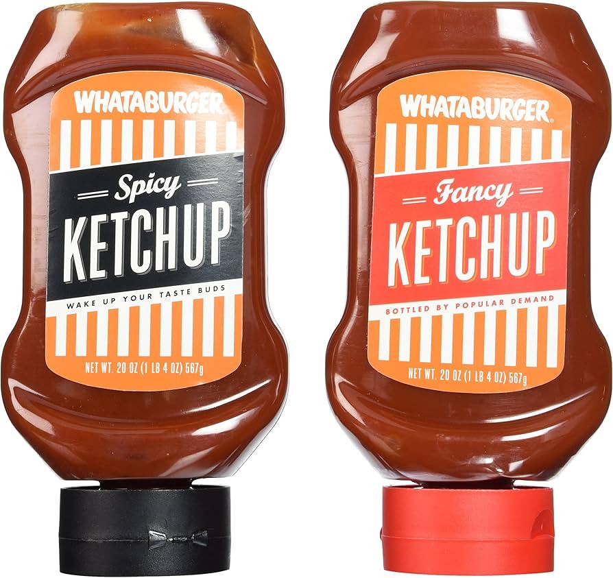 Whataburger Ketchup Variety Pack- 1 Whataburger Spicy Ketchup & 1 Whataburger Original Ketchup, 2... | Amazon (US)