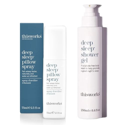 THISWORKS Deep Sleep Bed & Shower Bundle. Pillow Spray & Shower Gel, (2.5 fl oz & 8.4 fl oz) | Amazon (US)
