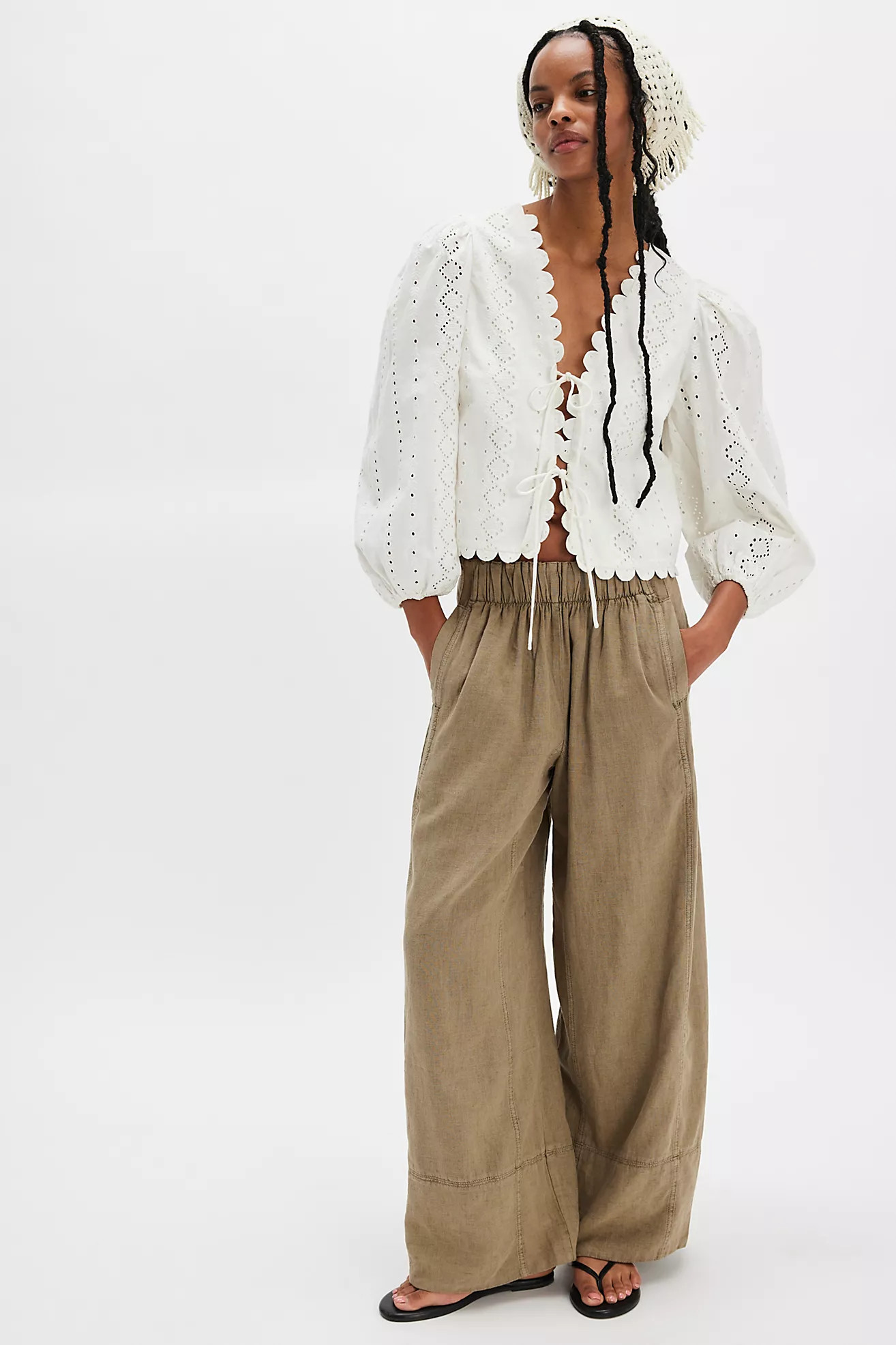 Day's End Linen Pull-On Pants | Free People (Global - UK&FR Excluded)