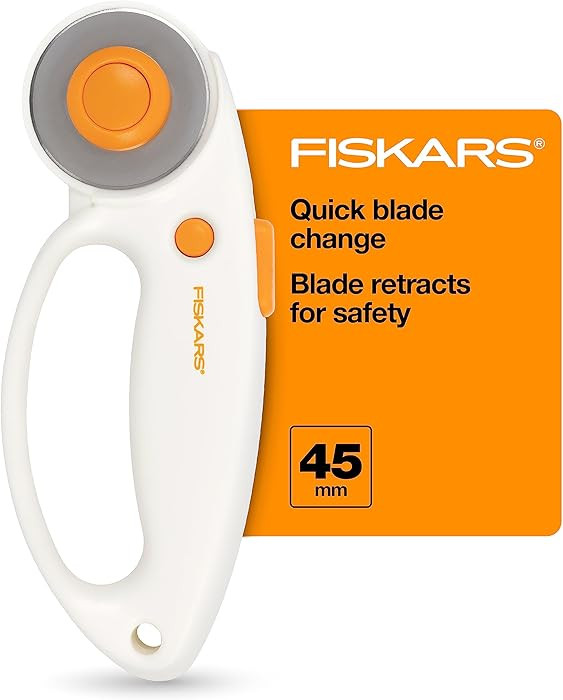 Fiskars 45mm Rotary Cutter for Fabric with Ergonomic Loop Grip, Premium Steel Rotary Fabric Cutte... | Amazon (US)