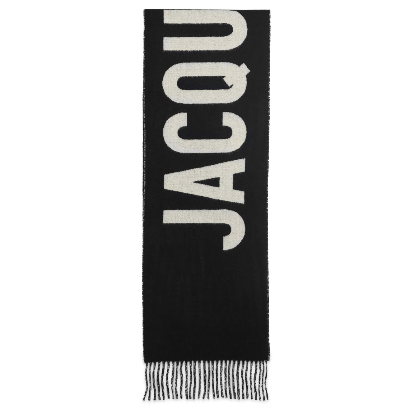 Jacquemus Men's Large Logo Scarf in Black | END. Clothing