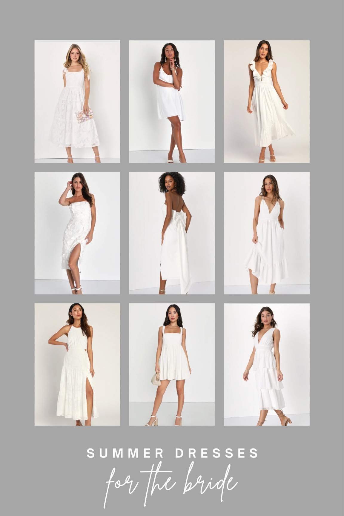 White summer dresses for the bride 🤍

Wedding | wedding look | bridal dresses | white outfit | white dresses | lulus | what to wear to wedding events | wedding looks | outfit for brides | bride to be | wedding season | rehearsal dinner | bridal shower | bachelorette party 

#LTKstyletip #LTKSeasonal #LTKwedding