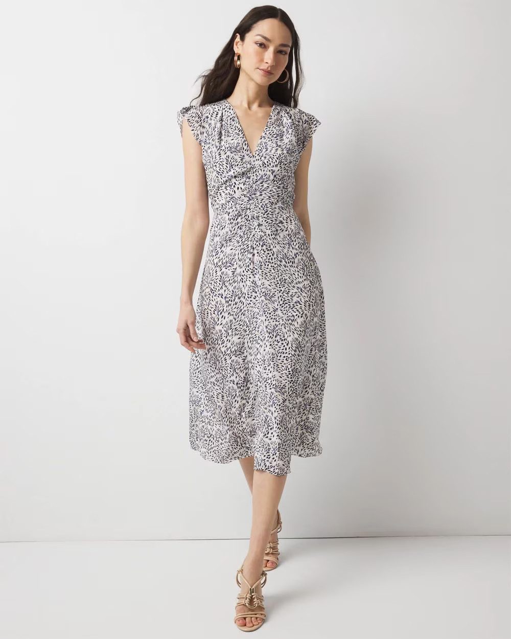 Petite Ruched Midi Dress | White House Black Market