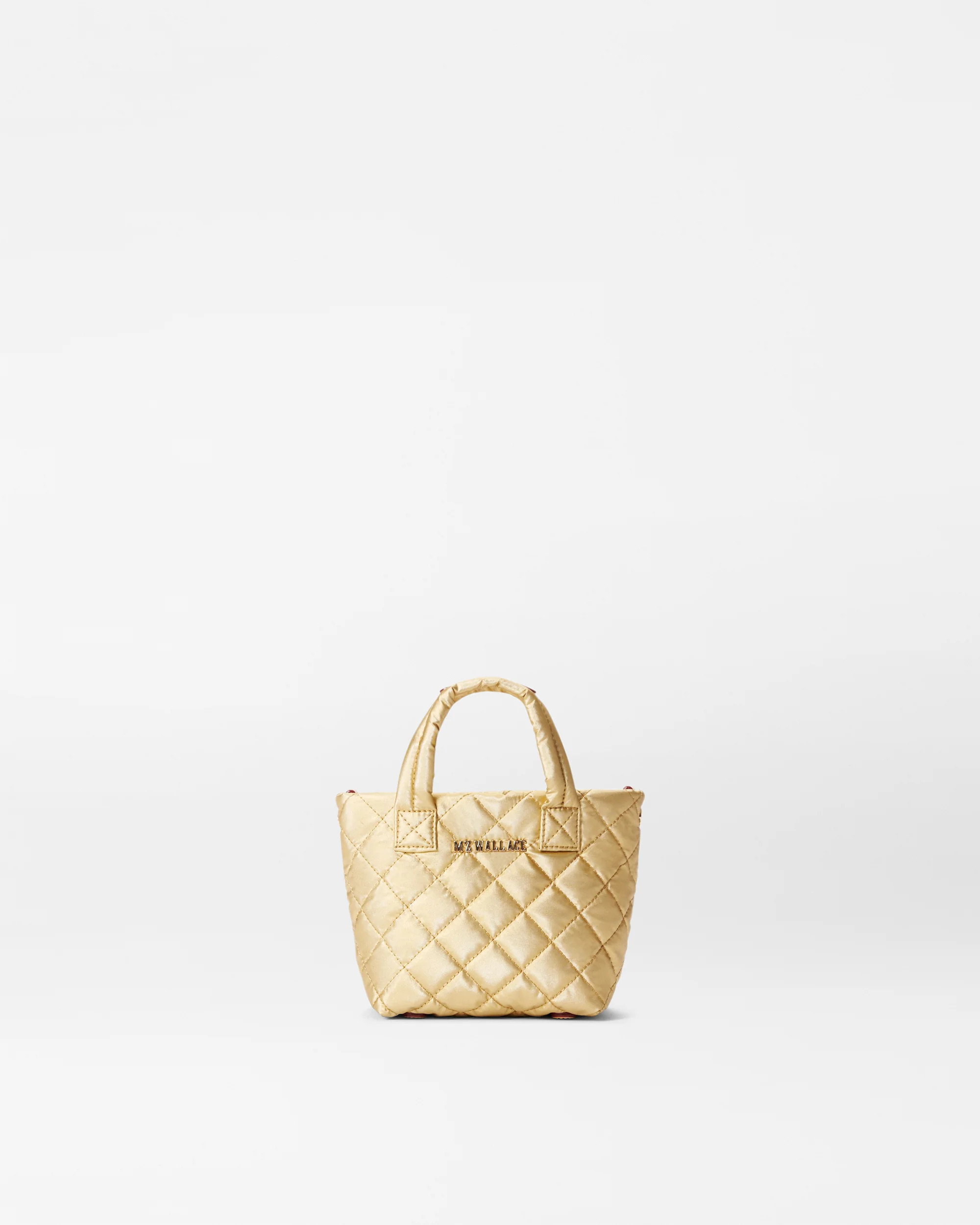 Light Gold Pearl Metallic Petite Metro Tote Deluxe | MZ Wallace