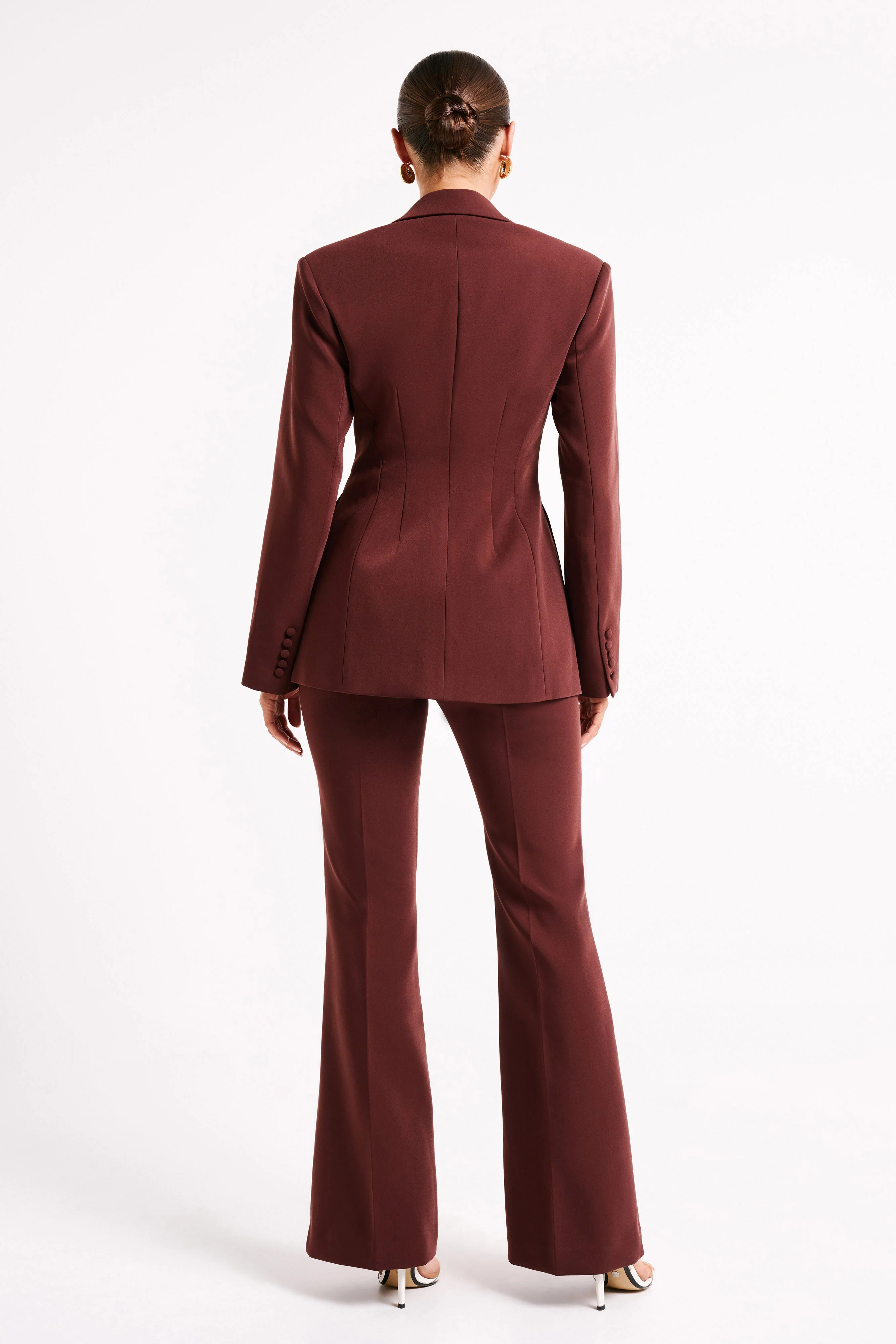 Greer Hourglass Suiting Blazer - Dark Chocolate | Meshki (APAC)
