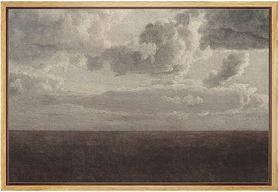 wall26 Framed Canvas Print Wall Art Pastel Storm Cloud Landscape Nature Wilderness Illustrations ... | Amazon (US)