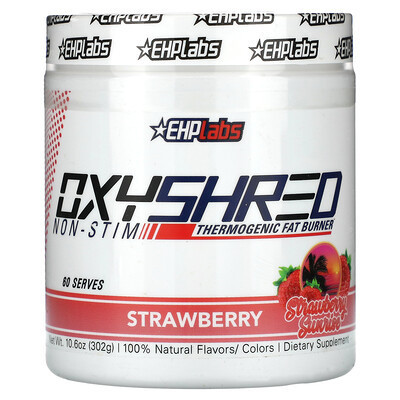 EHPlabs, OxyShred Non-Stim, Thermogenic Fat Burner, Strawberry Sunrise, 10.6 oz (302 g) | iHerb