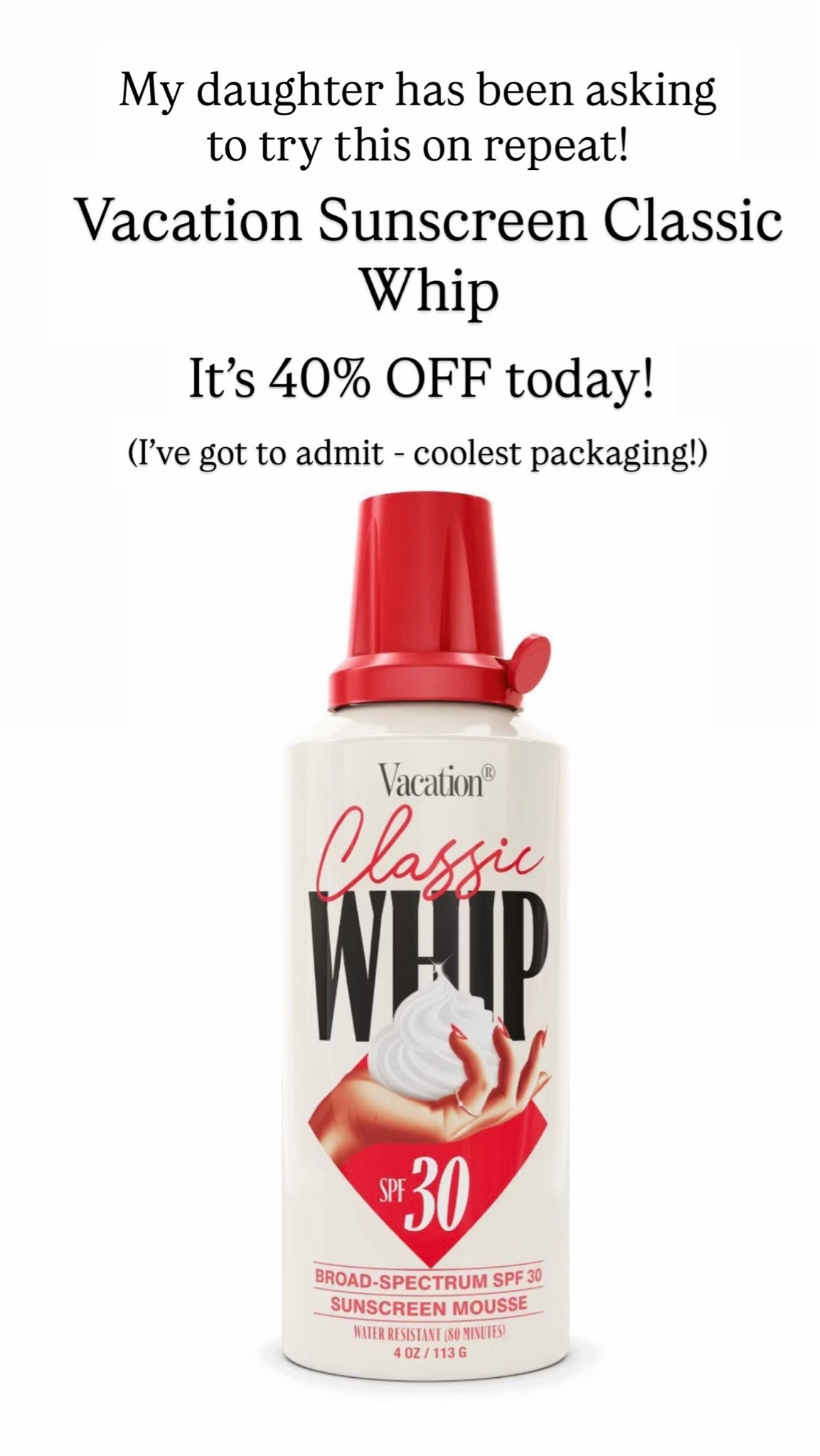 Vacation Sunscreen Classic Whip

#LTKSaleAlert #LTKBeauty