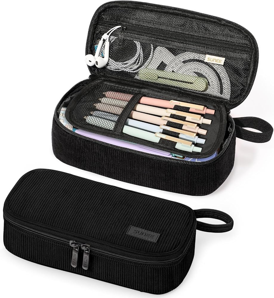 SUNEE Cute Pencil Case, Large Capacity Pencil Pouch Aesthetic Zipper Pencil Bag, Big Storage Pen ... | Amazon (US)
