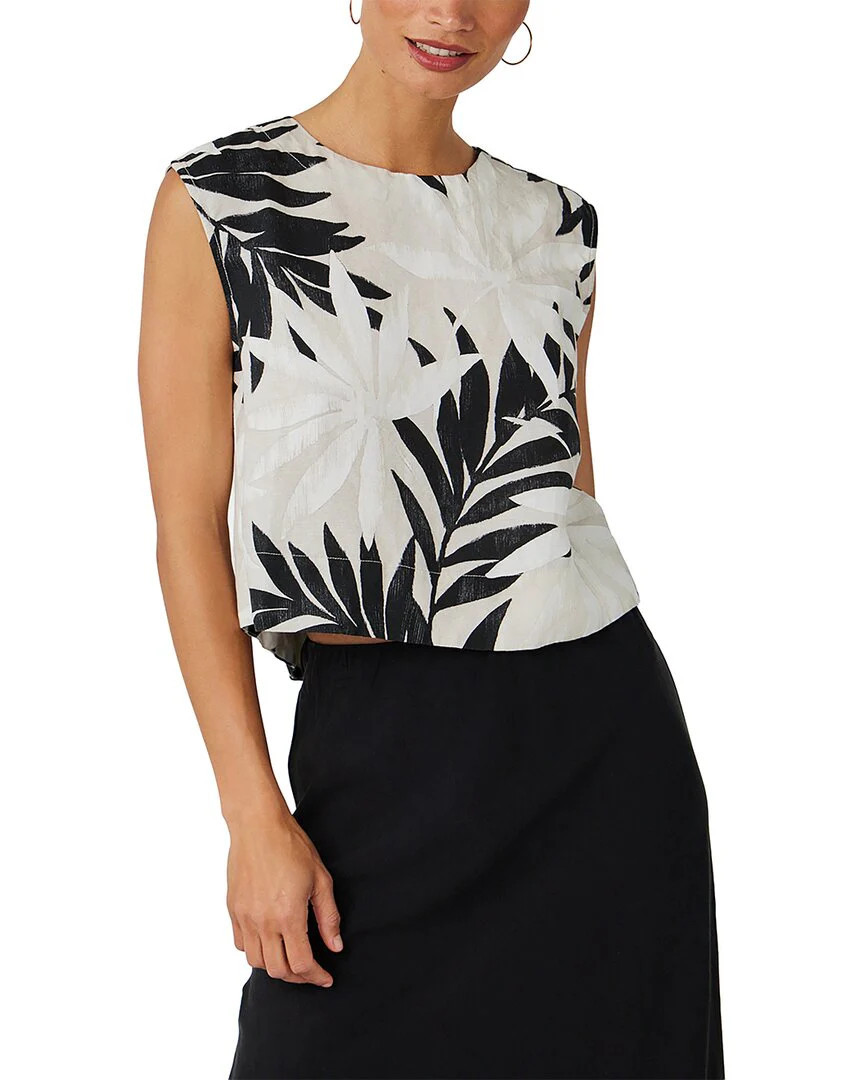 Bella Dahl Boxy Button Back Linen-Blend Top | Shop Simon