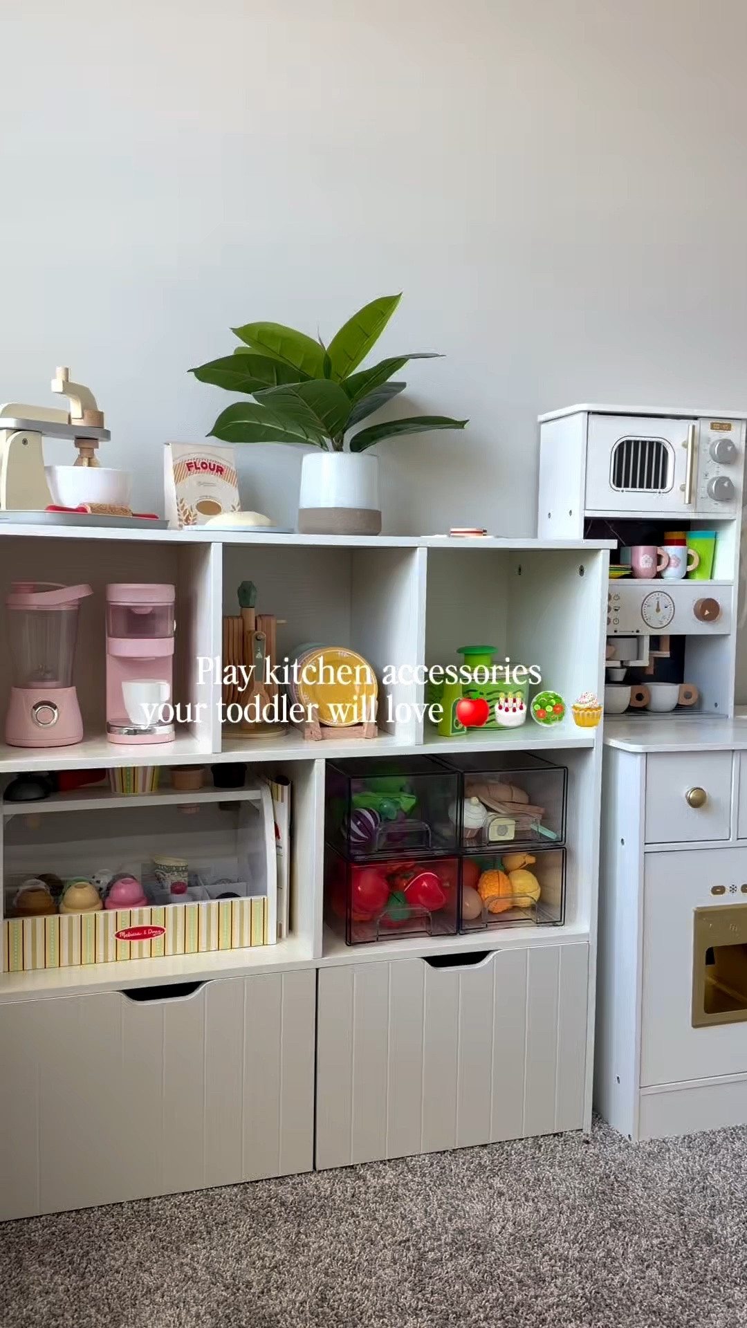 Some of our new favorite play kitchen accessories 🍎🎂🥗🧁

-Pretend fridge food
-Pretend kitchen condiments 
-Cupcake baking set
-Salad spinner

My 3 year old loves to pretend she is baking and cooking in her play kitchen, just like when she “helps” me in ours 🥹

#LTKmomlife #LTKKids #LTKHome