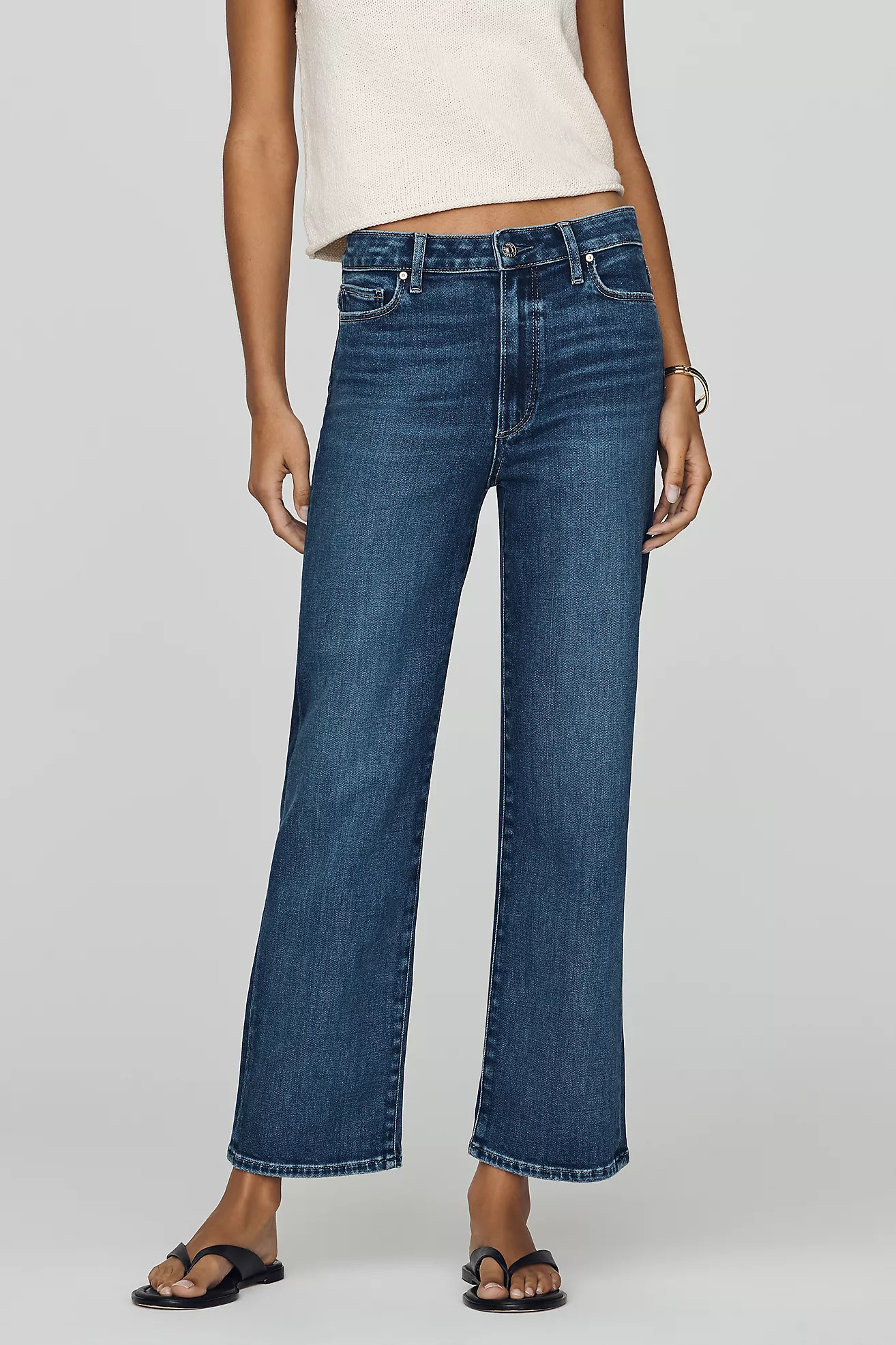 PAIGE Anessa High-Rise Straight-Leg Jeans | Anthropologie (US)