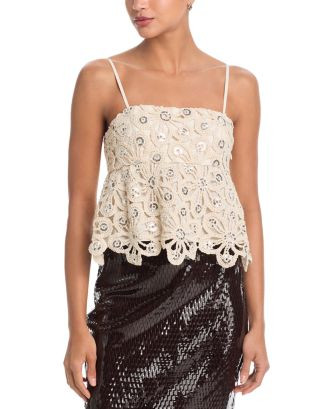 AQUA Mirror Crochet Top - Exclusive | Bloomingdale's Women | Bloomingdale's (US)