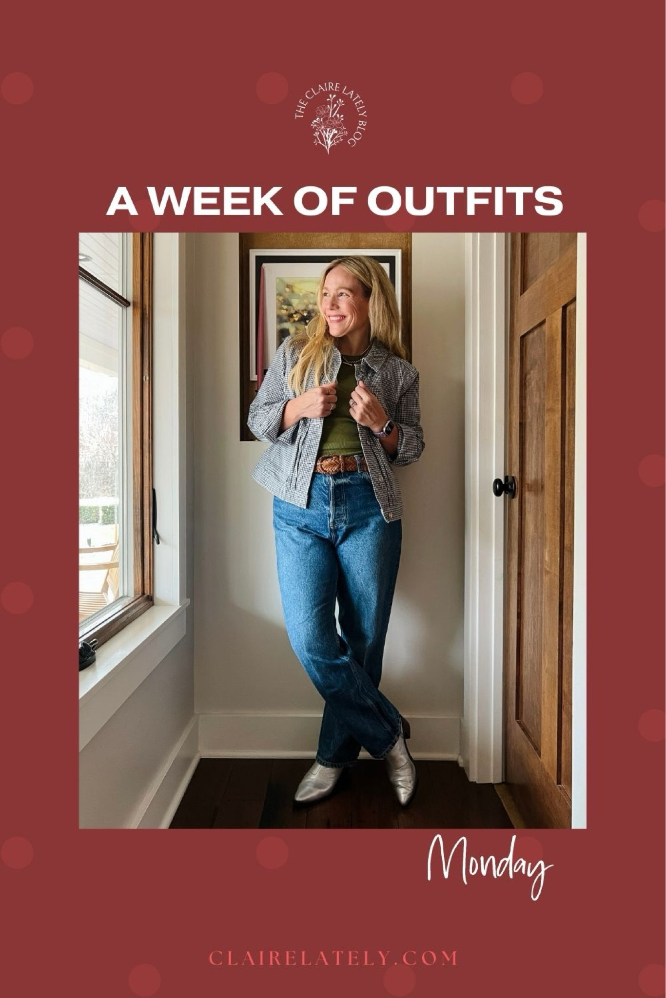 A week of outfit ideas - metallic silver ankle boots, reformation denim, woven belt, racerback tank, denim jacket 
❤️ Claire Lately 

#LTKworkwear #LTKstyletip #LTKshoecrush