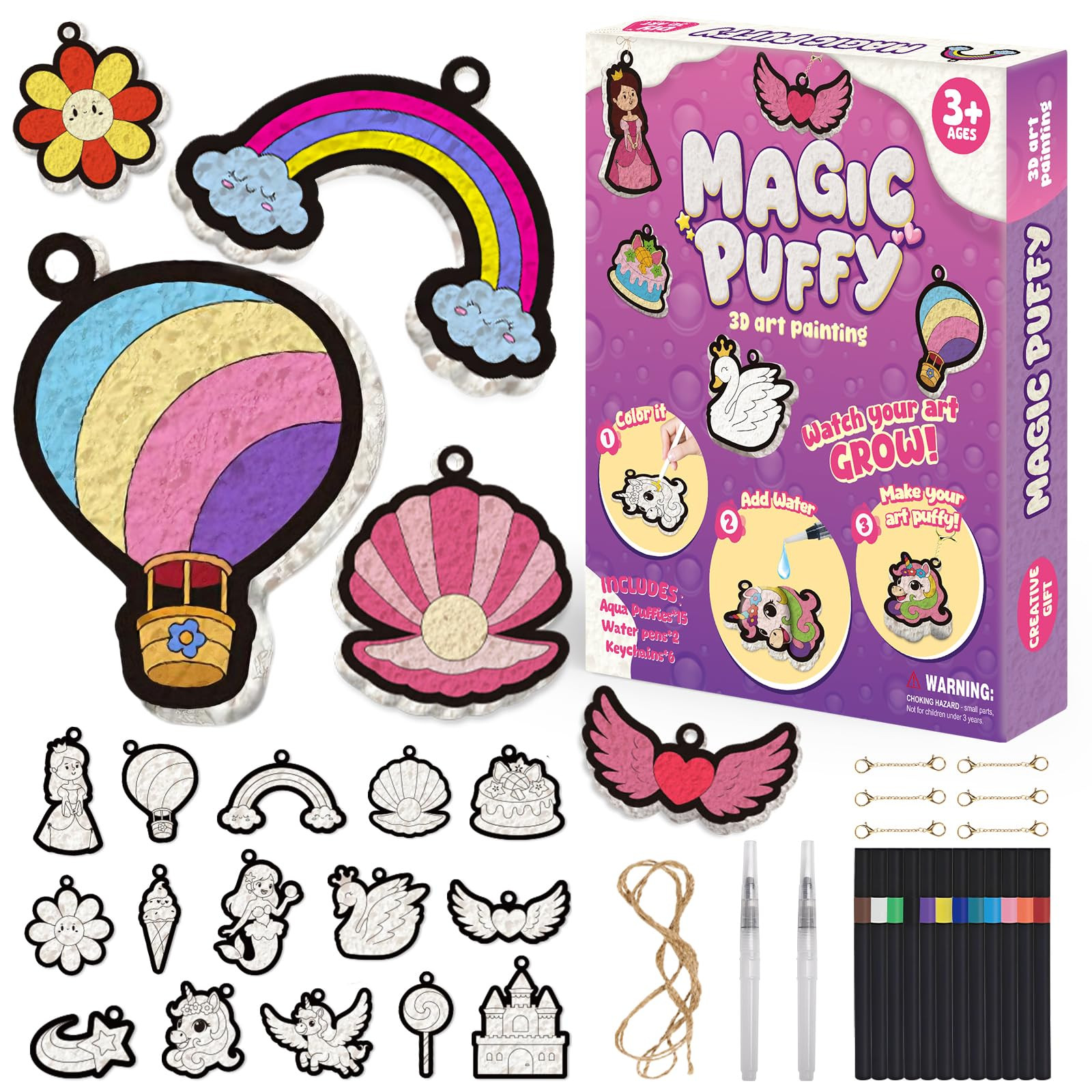 FarmNix 3D Art Kit, Magic Foam Texture Painting Kit, Zero-Pollution Digital Coloring Creative Cra... | Amazon (US)