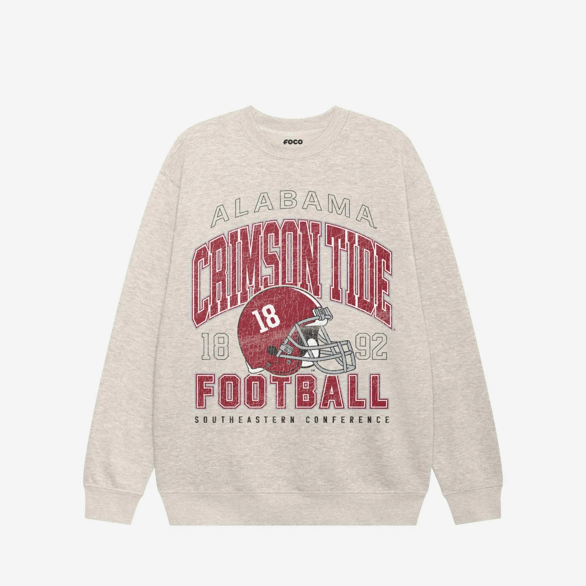 Alabama Crimson Tide Varsity Crew Neck Sweatshirt | FOCO inc