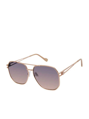 Roped Metal Geometric Aviator Sunglasses in Rose Gold | Jessica Simpson E Commerce