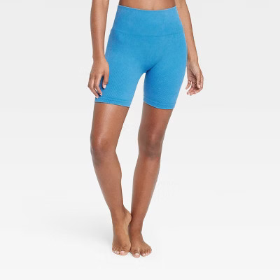 Women's High-Rise Ribbed Seamless Bike Shorts 6" - JoyLab™ | Target