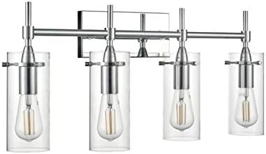 Effimero 4 Light Bathroom Vanity Light | Chrome Hallway Wall Sconce LL-WL34-2PC | Amazon (US)