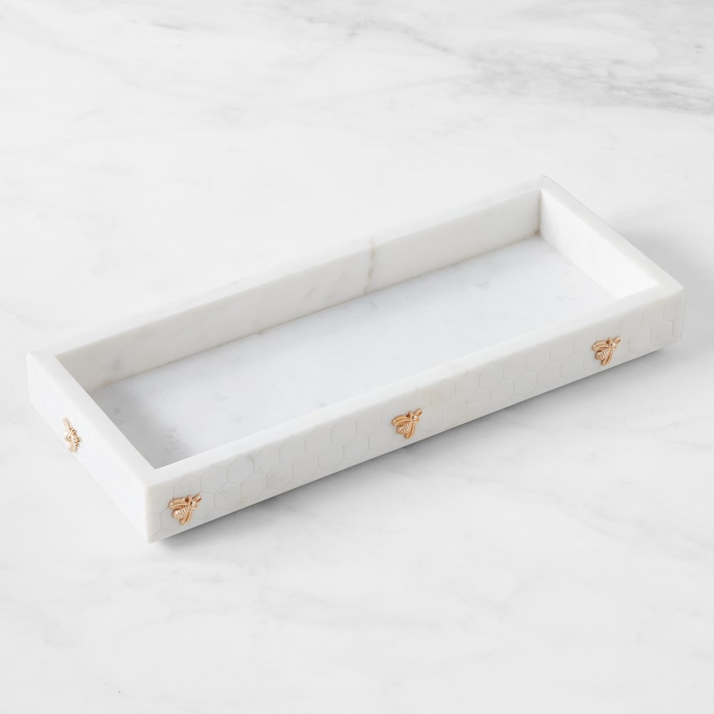Honeycomb Marble Countertop Tray | Williams-Sonoma