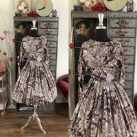 1950's 60's White & Purple Dress Small | Etsy (US)