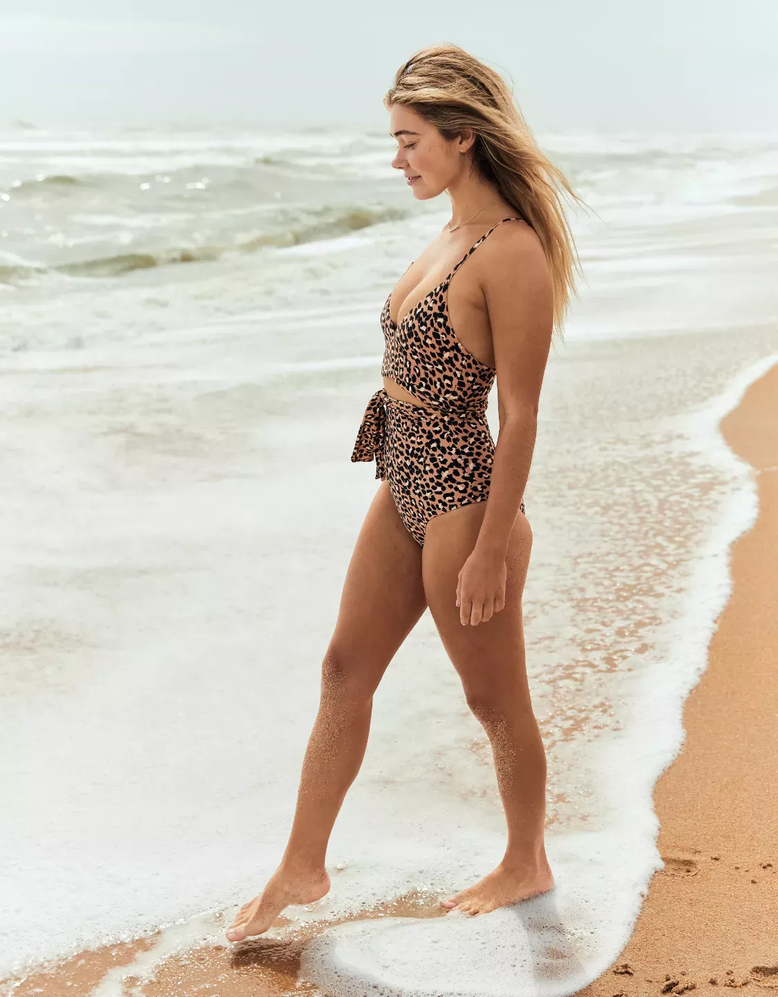 Aerie Pique Tie Cut Out One Piece curated on LTK