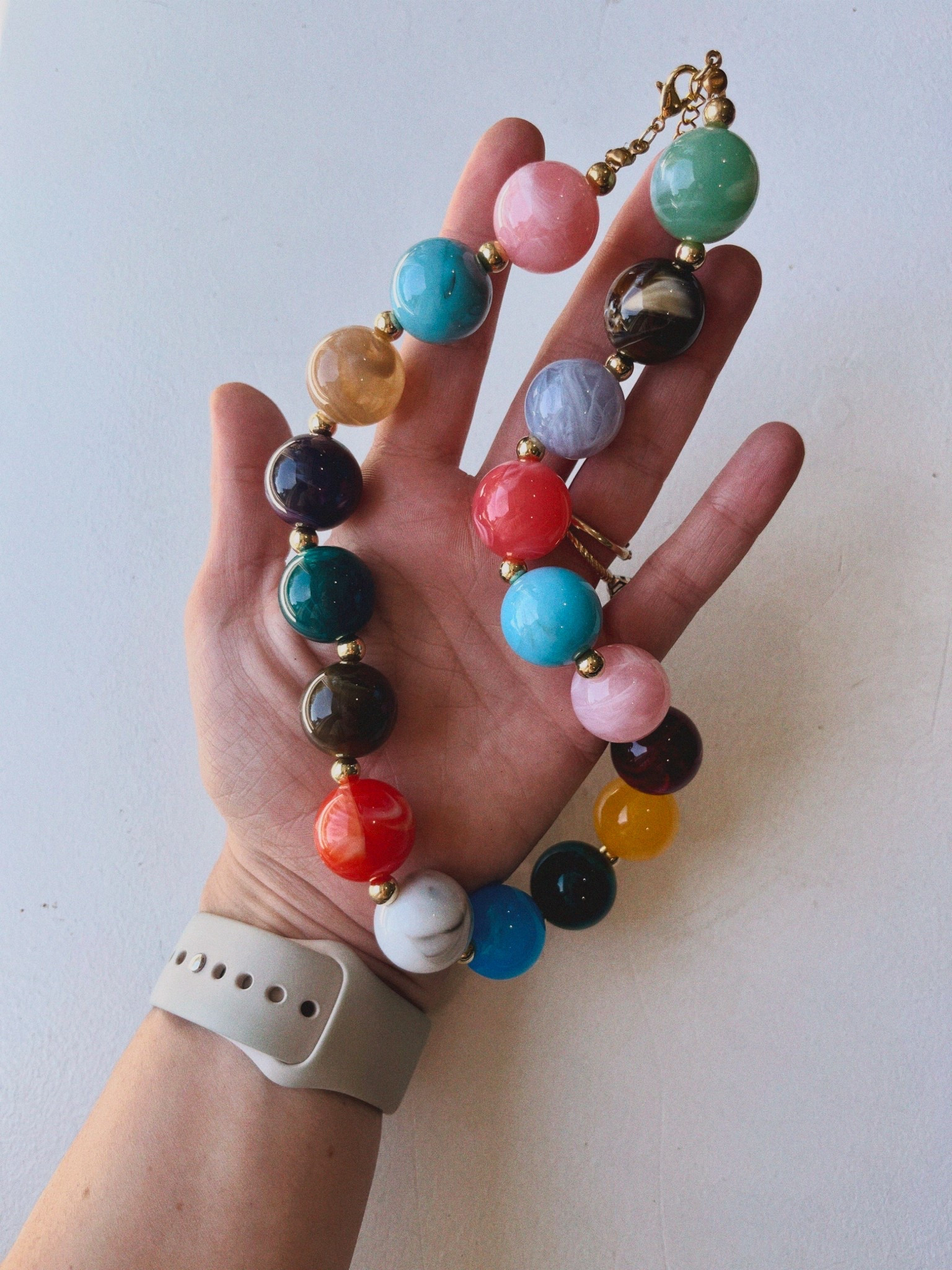 Chunky beaded necklace 😍 check back regularly as it keeps selling out 
