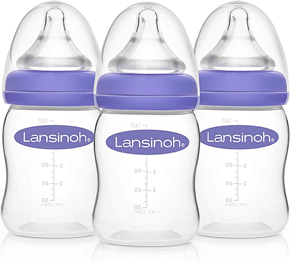 Lansinoh Baby Bottles for Breastfeeding Babies, 5 Ounces, 3 Count, Includes 3 Slow Flow Nipples (... | Amazon (US)