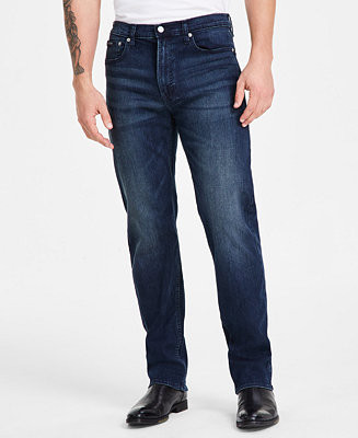 Men's Straight Fit Stretch Jeans | Macy's