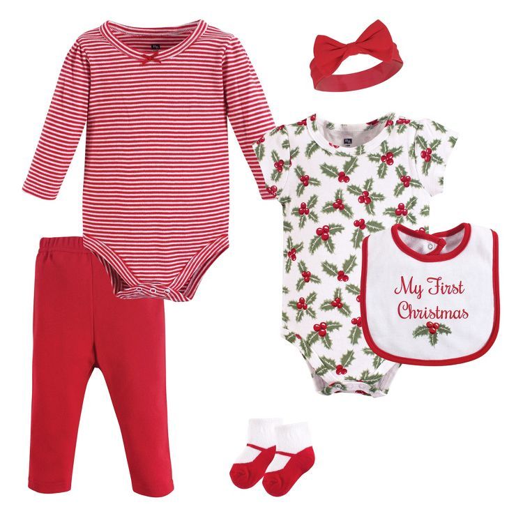 Hudson Baby Infant Girl Cotton Layette Set, Holly | Target