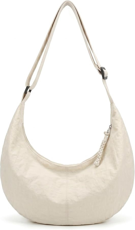 Nylon Crossbody Bags for Women Slouchy Crescent Tote Bag Lightweight Casual Shoulder Hobo Dumplin... | Amazon (US)