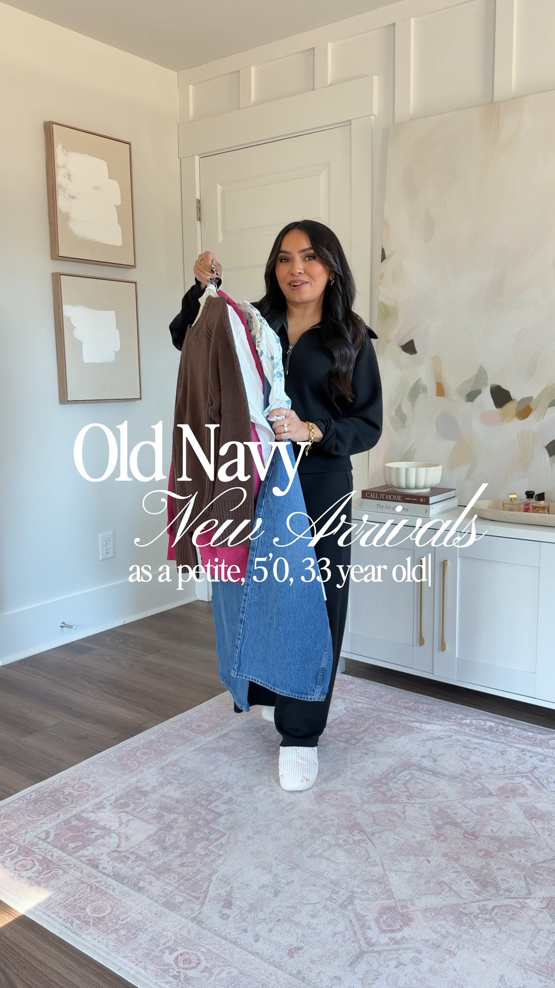 Old Navy Try On!
For reference: I’m 5’0, 32b bra size, and 2/26 in bottoms, pear shaped. 
*Everything I share is unaltered! TTS means true to size. Between size 5-6.6 in shoes

Red heart button cardigan sweater size xs petite TTS
Baggy wide leg jeans size 2 short TTS
Sneakers size 6 TTS

Blue and white floral mini dress size xs petite TTS
Sandals are from Hermes - similar linked

White tee size xs petite TTS
Pink thimble berry leggings size medium petite - I like to size up a size for a comfortable waistband
Sneakers size 7 - these are my workout sneakers
Pink thimble berry half zip sweatshirt size small regular - sized up a size but could have gone with my regular xs

Blue and red heart cardigan size xs petite TTS
White jeans size 2 petite TTS
Tan adobe flats size 5 TTS

White cropped button down size xs petite TTS
Dark wash loose jeans size 2 short TTS
Black loafers size 5.5 TTS

Red heart sweater size xs petite TTS



#LTKFindsUnder50 #LTKPetite #LTKSaleAlert