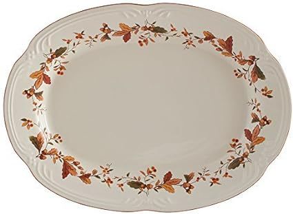 Pfaltzgraff Autumn Berry Oval Platter, 14-3/4-Inch x 11-Inch, White, 5189119 | Amazon (US)