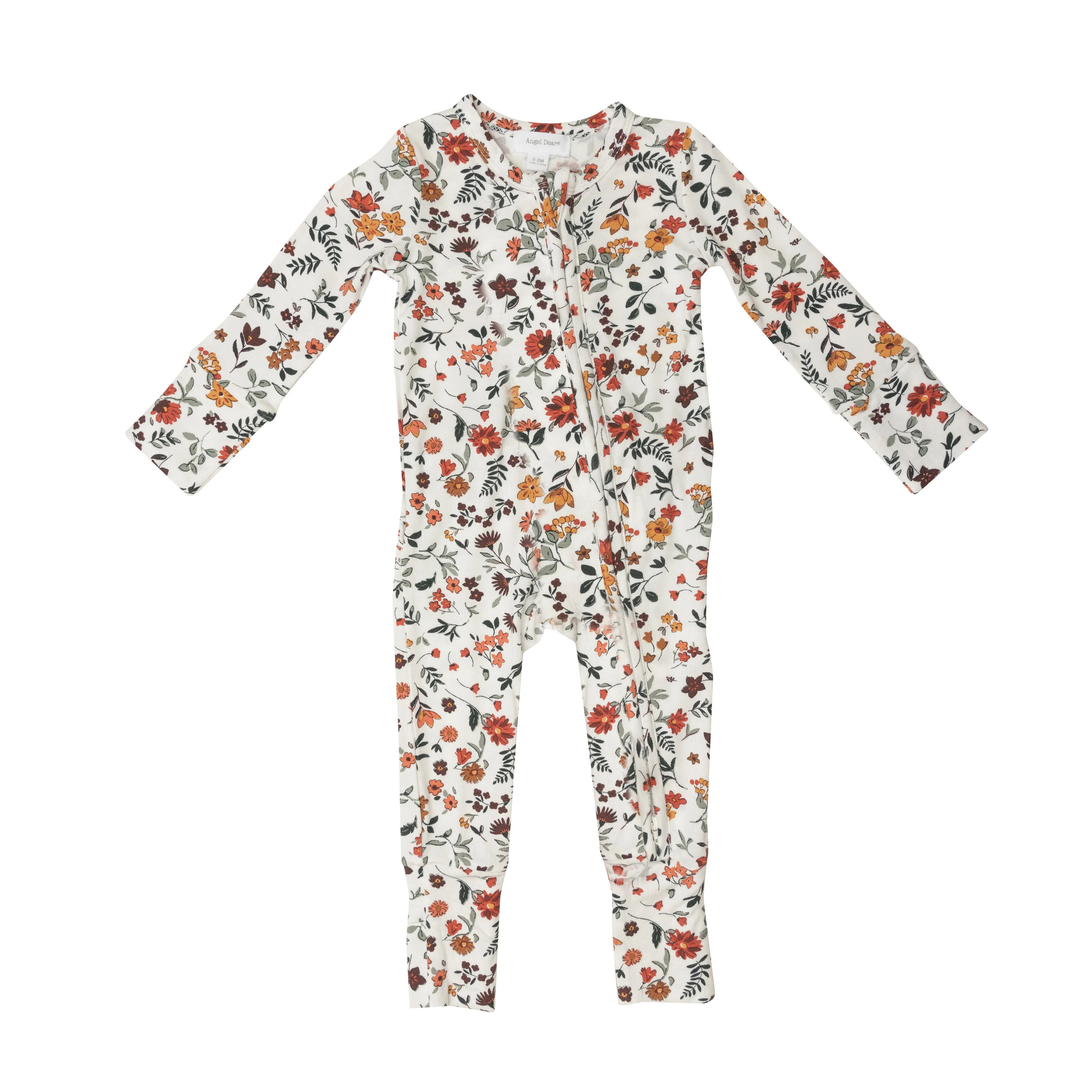 2 Way Ruffle Zip Romper, Autumn Ditsy Floral | SpearmintLOVE