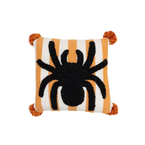 C&F Home Spider Halloween Mini Hooked Accent Pillow in Orange at Nordstrom, Size Medium | Nordstrom