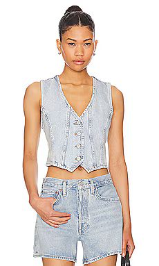 Free People Tate Denim Vest in Boardwalk Blues from Revolve.com | Revolve Clothing (Global)