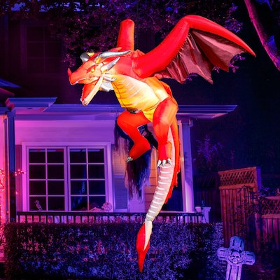 Joyfy 5-ft Hanging Lighted Dragon Inflatable | Lowe's