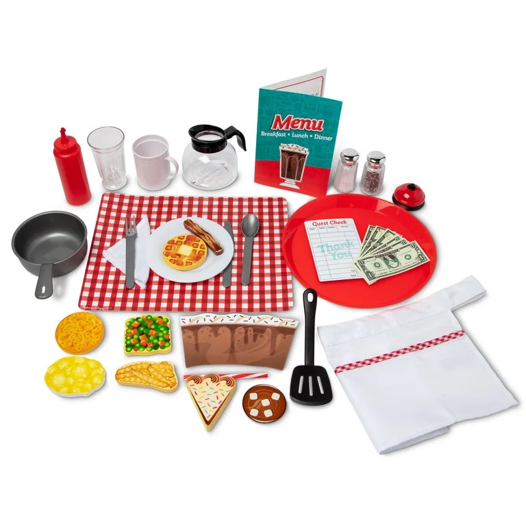Melissa & Doug Deluxe Restaurant Cooking and Play Food Set – 43 Pieces | Walmart (US)